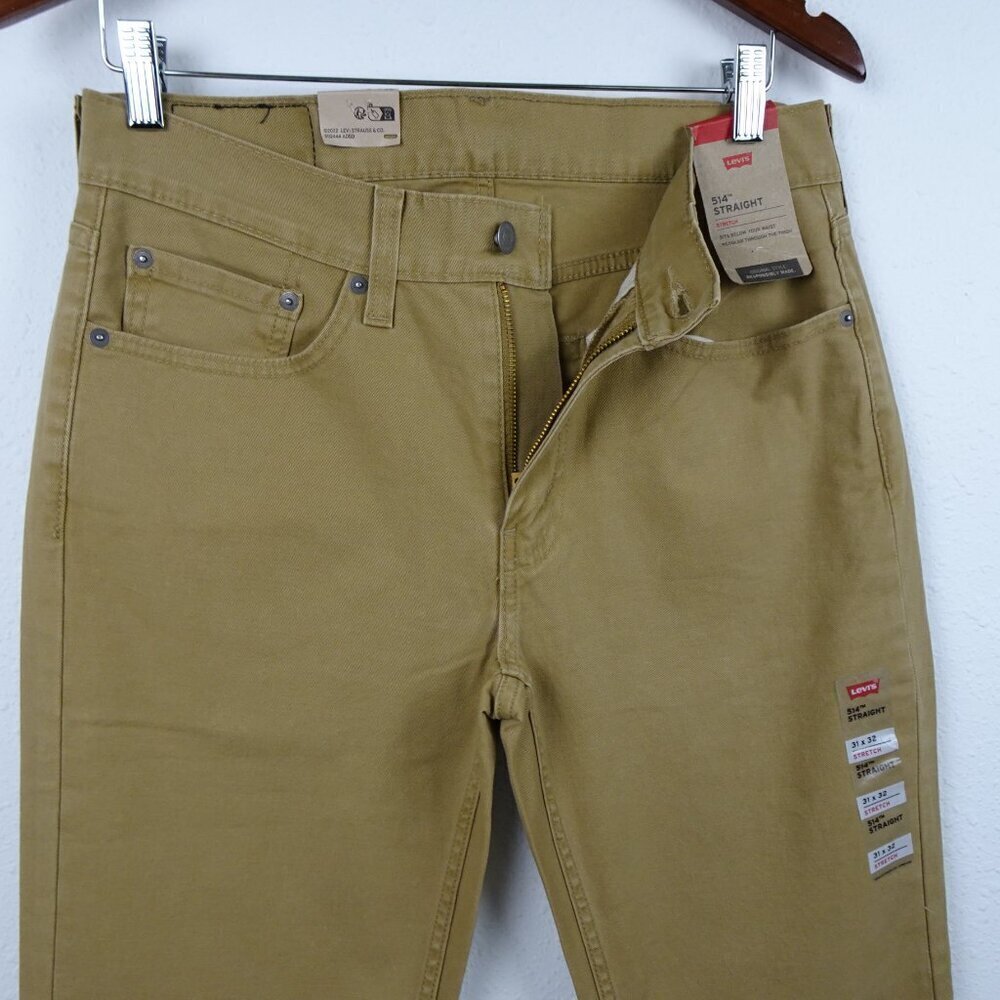 Levi's 514 Straight Leg Jeans Men's Size 31x32 Brown Stretch Twill - Picture 3 of 11